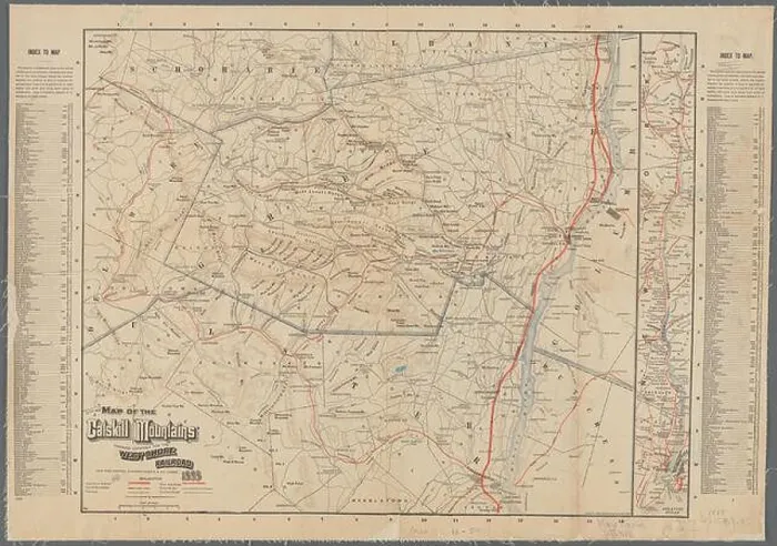 Framed Print : Map of the Catskill Mountains: prepared expressly for the West Shore Railroad Cartographic Framed Print : Map of the Catskill Mountains: prepared expressly for the West Shore Railroad Cartographic