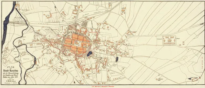 Framed Print : Map of the city of Bunzlau.. 1882. Stadtbaurat W. Doerich Bunzlau 1882 (retuschiert) Framed Print : Map of the city of Bunzlau.. 1882. Stadtbaurat W. Doerich Bunzlau 1882 (retuschiert)