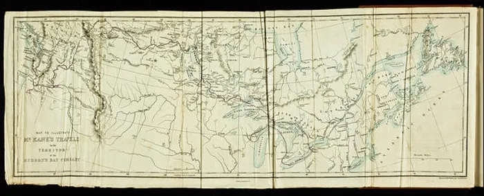Framed Print : This map illustrates Mr. Kane's travels within the territory of the Hudson's Bay Company Framed Print : This map illustrates Mr. Kane's travels within the territory of the Hudson's Bay Company