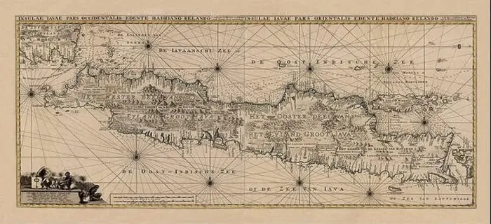 Framed Print : Map Of Indonesia 1720 Framed Print : Map Of Indonesia 1720