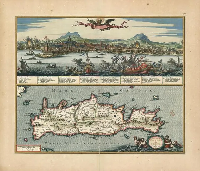 Framed Print : Map, Insula Candia olim Creta, Nicolaes Jansz. Visscher (1649-1702), Copperplate print Framed Print : Map, Insula Candia olim Creta, Nicolaes Jansz. Visscher (1649-1702), Copperplate print