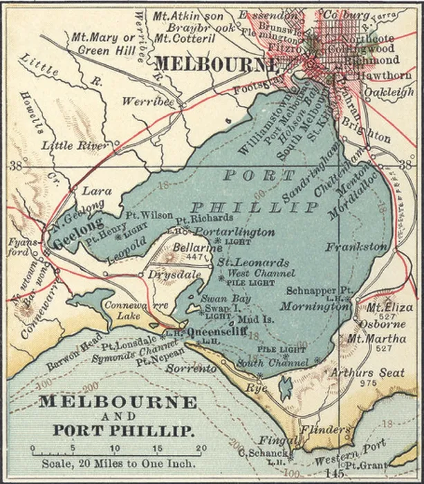 Framed Print : Map of Melbourne Framed Print : Map of Melbourne