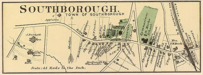 Framed Print : Map of Southborough. 1870 Framed Print : Map of Southborough. 1870