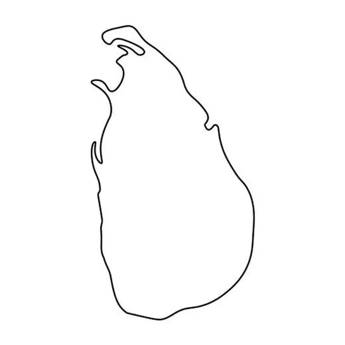 Framed Print : Map of Sri Lanka - outline. Silhouette of Sri Lanka map illustration Framed Print : Map of Sri Lanka - outline. Silhouette of Sri Lanka map illustration