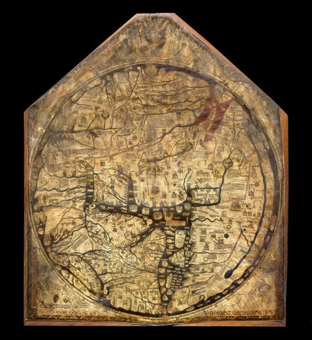 Framed Print : Mappa Mundi in Hereford Cathedral Framed Print : Mappa Mundi in Hereford Cathedral