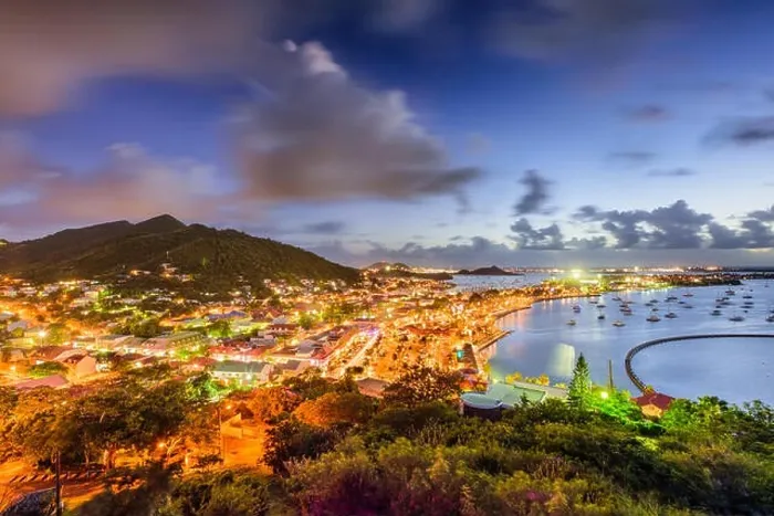 Framed Print : Marigot, St. Martin town skyline Framed Print : Marigot, St. Martin town skyline