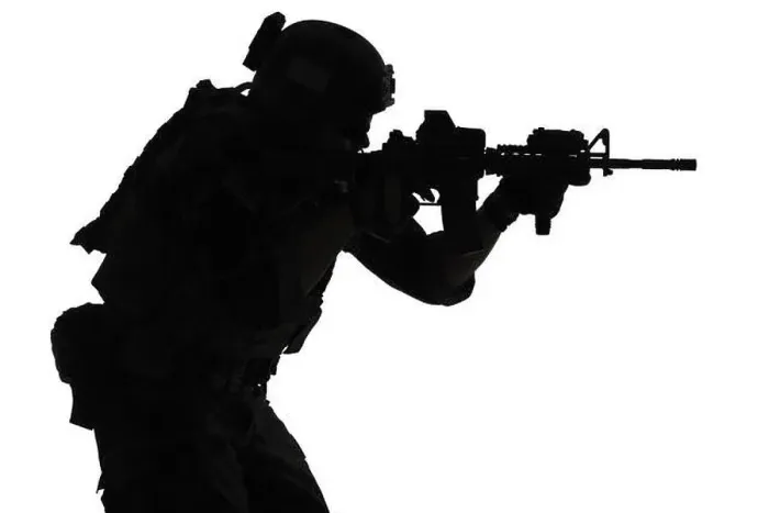 Framed Print : Marine Special Operator silhouette Framed Print : Marine Special Operator silhouette