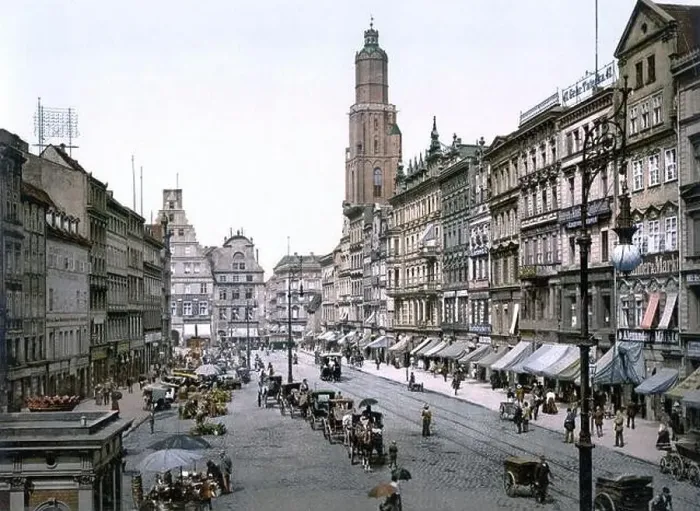 Framed Print : Market Square in Breslau, Germany (now Wrocław, Poland) ca. 1890-1900. View from the East Framed Print : Market Square in Breslau, Germany (now Wrocław, Poland) ca. 1890-1900. View from the East