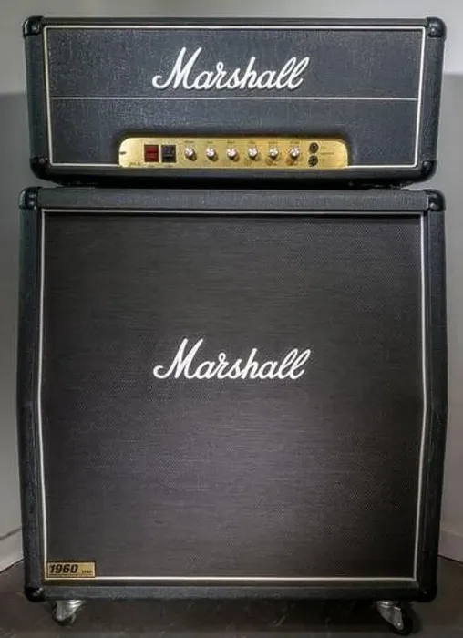 Framed Print : Marshall stack from a legendary British company - used by many famous guitarists Framed Print : Marshall stack from a legendary British company - used by many famous guitarists