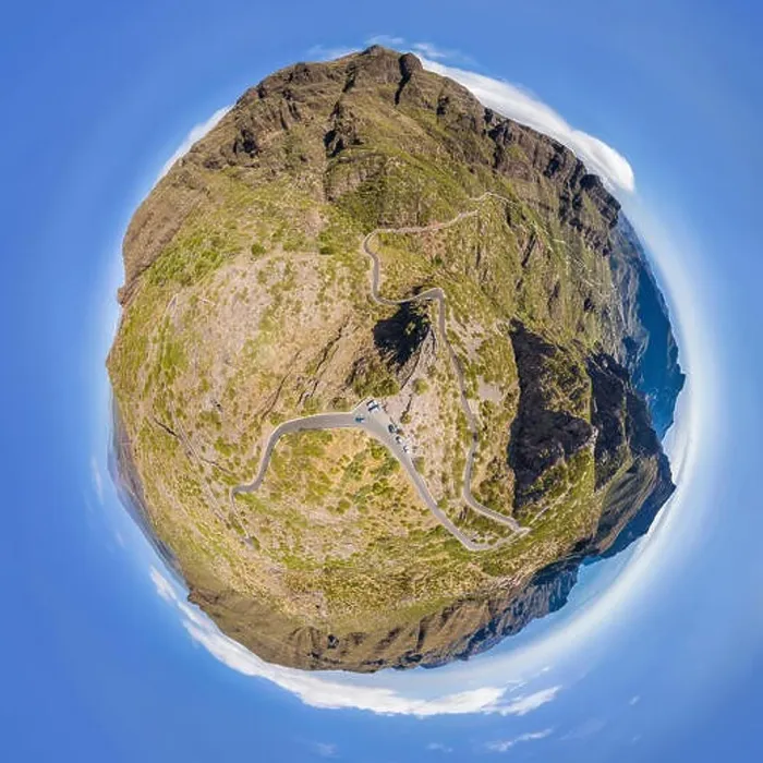 Framed Print : Masca Valley 360° Little Planet Framed Print : Masca Valley 360° Little Planet