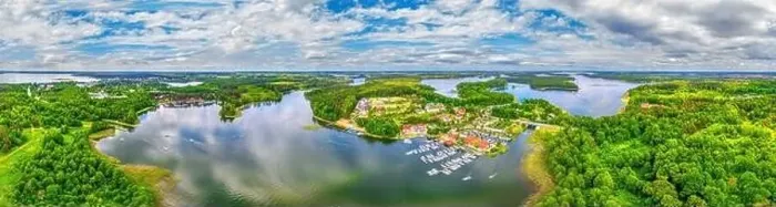 Framed Print : Masuria - the land of a thousand lakes visible from the bird's eye view