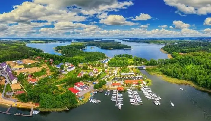 Framed Print : Masuria - the land of a thousand lakes visible from the bird's eye view Framed Print : Masuria - the land of a thousand lakes visible from the bird's eye view