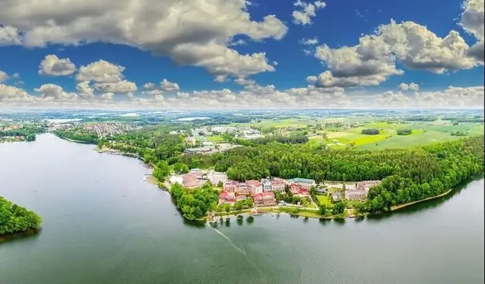 Framed Print : Masuria - the land of a thousand lakes visible from the bird's eye view Framed Print : Masuria - the land of a thousand lakes visible from the bird's eye view