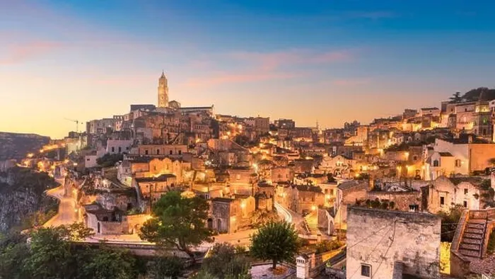 Framed Print : Matera, Italy ancient hilltop town in the Basilicata region at dawn Framed Print : Matera, Italy ancient hilltop town in the Basilicata region at dawn