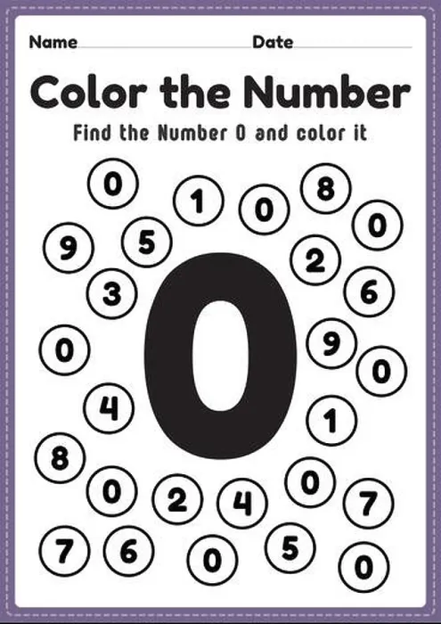 Framed Print : Math coloring & counting number 0 worksheet maths activities for kindergarten kids to learn basic mathematics skills Framed Print : Math coloring & counting number 0 worksheet maths activities for kindergarten kids to learn basic mathematics skills