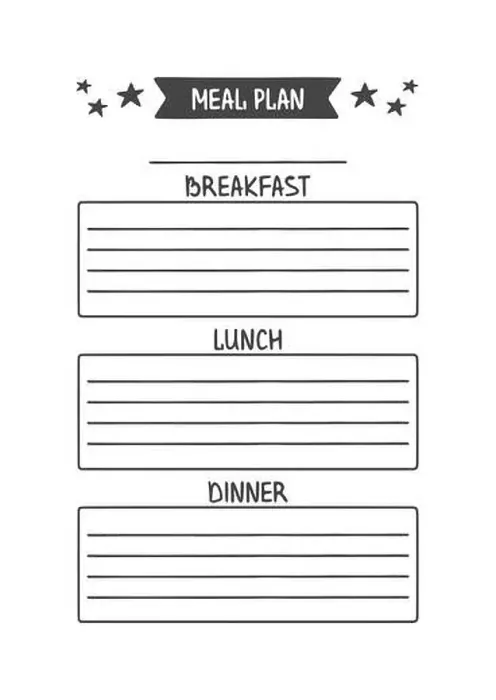 Framed Print : Meal Plan. Vector Template for Agenda, Planner and Other Stationery. Printable Organizer for Study, School or Work Framed Print : Meal Plan. Vector Template for Agenda, Planner and Other Stationery. Printable Organizer for Study, School or Work