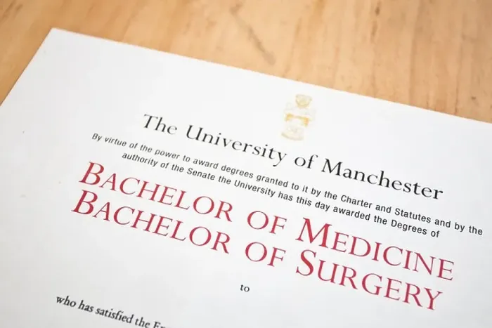 Framed Print : Medical degree certificate Framed Print : Medical degree certificate