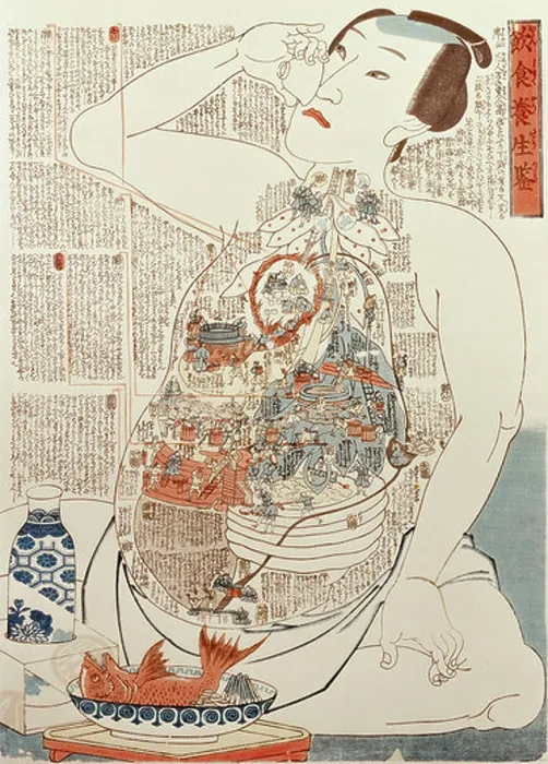 Framed Print : medicine, Chinese medicine, 'the mirror of eating and drinking' Framed Print : medicine, Chinese medicine, 'the mirror of eating and drinking'