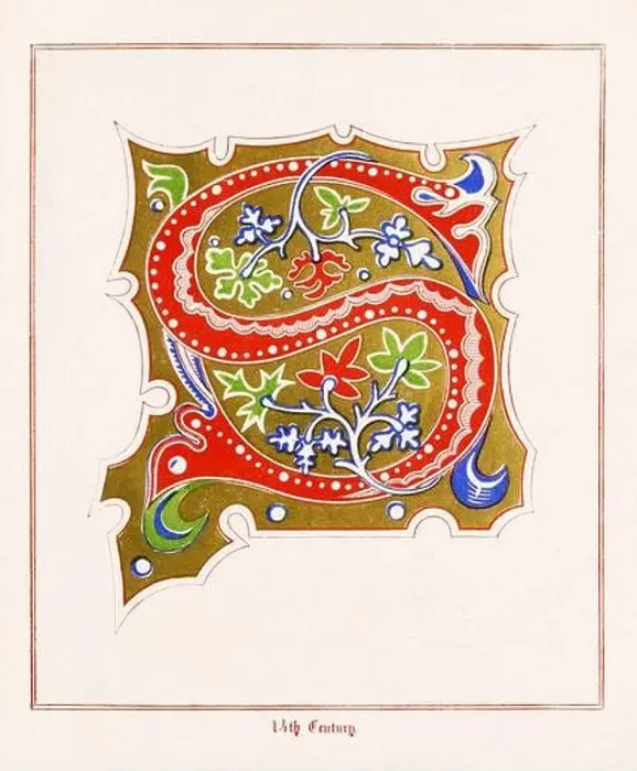 Framed Print : Medieval Alphabet initials Framed Print : Medieval Alphabet initials