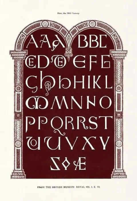 Framed Print : Medieval Alphabet initials Framed Print : Medieval Alphabet initials