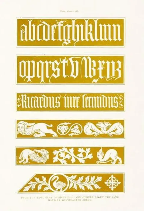 Framed Print : Medieval Alphabet initials Framed Print : Medieval Alphabet initials