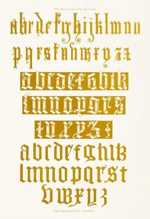 Framed Print : Medieval Alphabet initials Framed Print : Medieval Alphabet initials