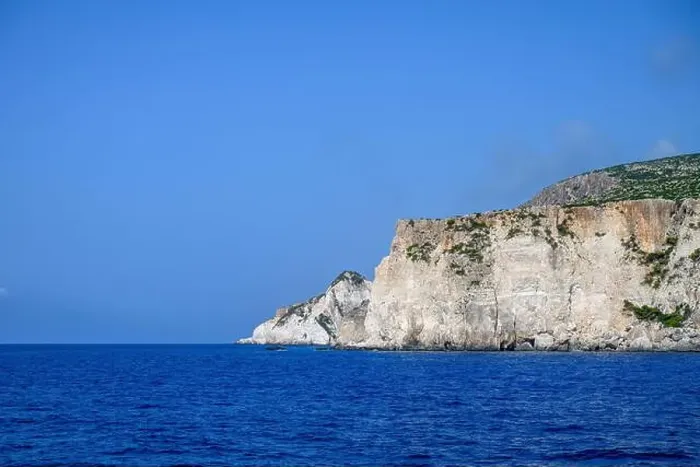 Framed Print : Mediterranean Sea in Zakinthos with blue sky Framed Print : Mediterranean Sea in Zakinthos with blue sky