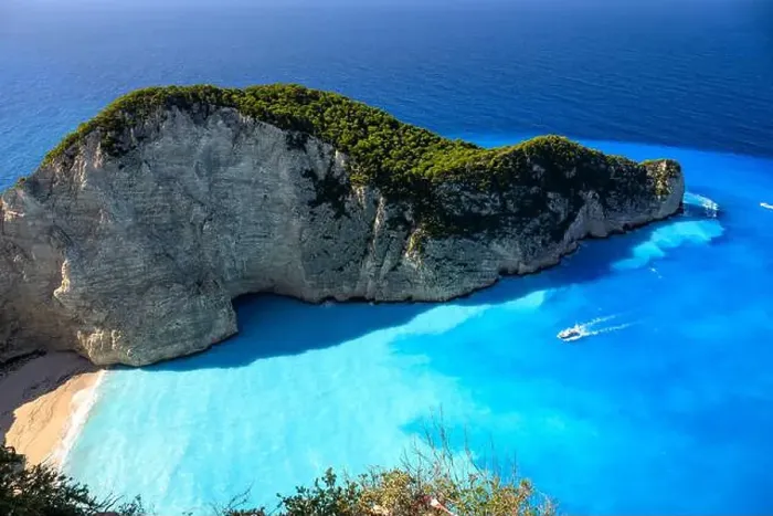 Framed Print : Mediterranean Sea in Zakinthos with blue sky Framed Print : Mediterranean Sea in Zakinthos with blue sky