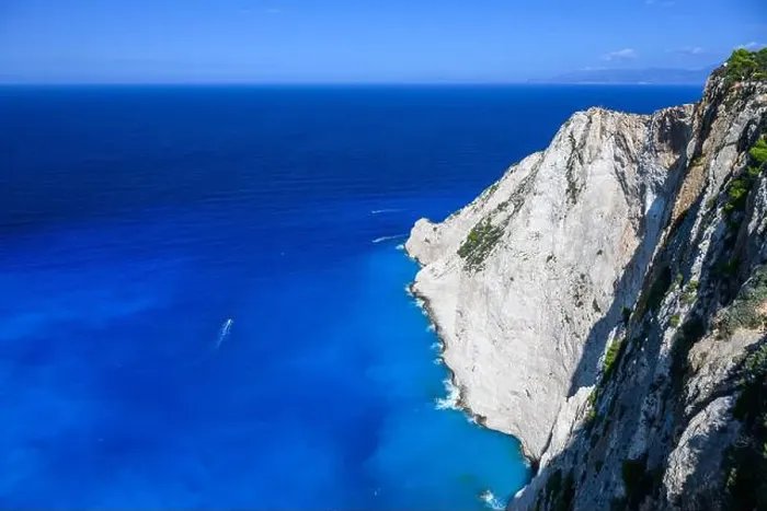 Framed Print : Mediterranean Sea in Zakinthos with blue sky