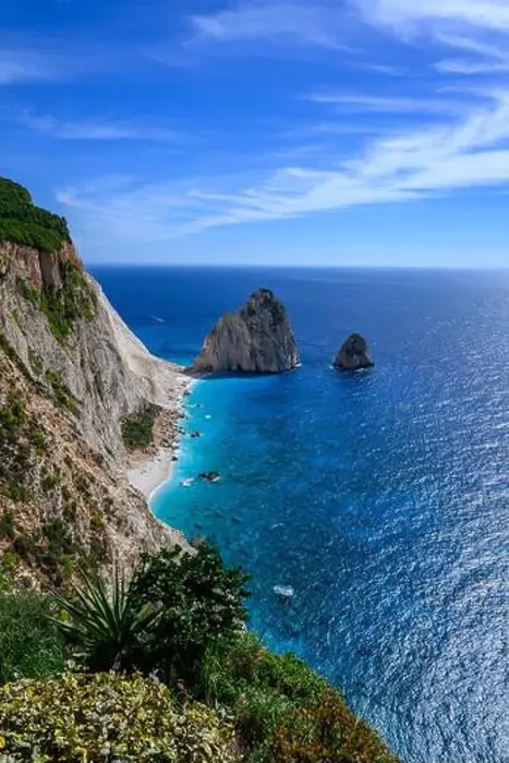 Framed Print : Mediterranean Sea in Zakinthos with blue sky Framed Print : Mediterranean Sea in Zakinthos with blue sky