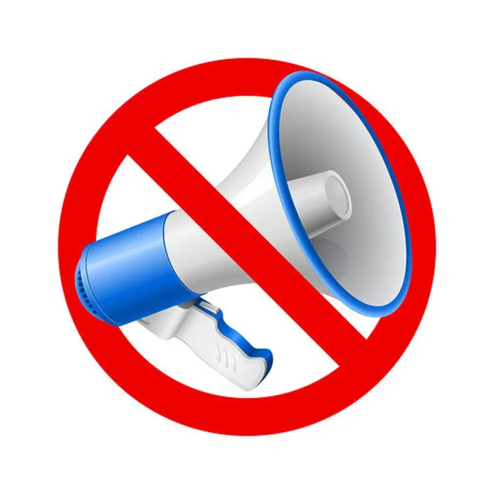 Framed Print : Megaphone or bullhorn with red not allowed sign or symbol Framed Print : Megaphone or bullhorn with red not allowed sign or symbol