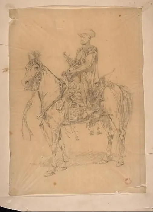 Framed Print : Mehmed II on a horse - study to the picture Mehmed II entry to Constantinople'; Chlebowski Framed Print : Mehmed II on a horse - study to the picture Mehmed II entry to Constantinople'; Chlebowski