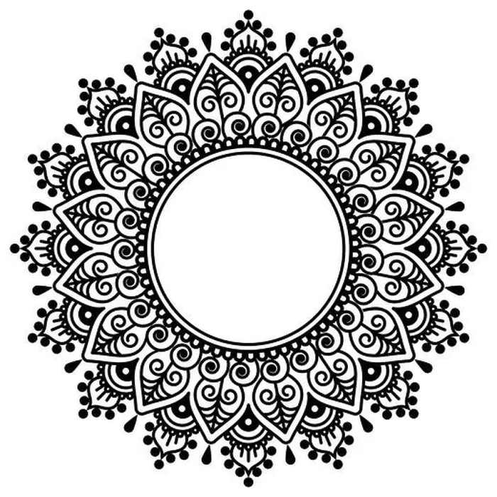 Framed Print : Mehndi Indian henna tatoo vector mandala design - traditional geometric pattern popular in India and Pakistan
