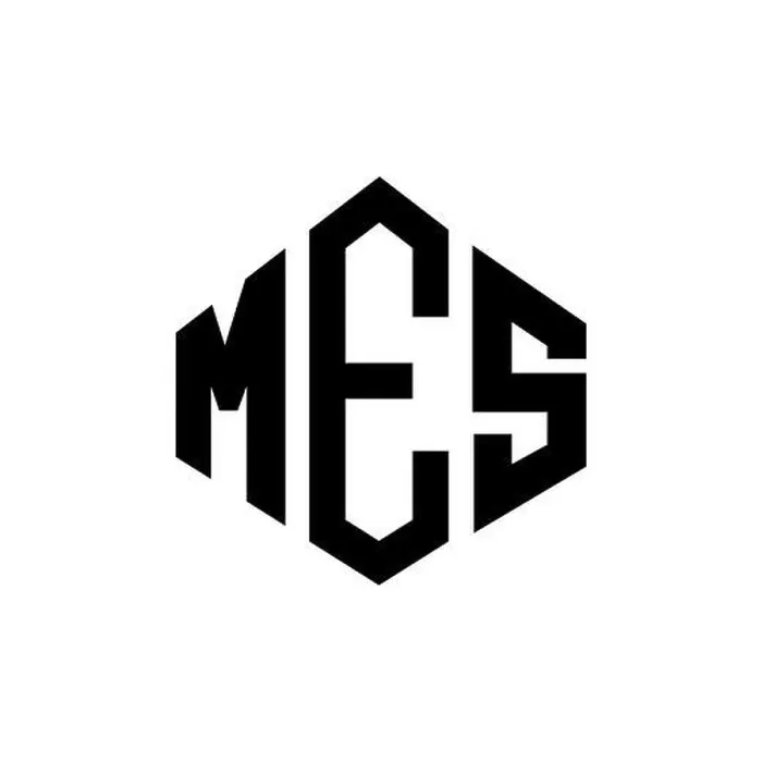 Framed Print : MES letter logo design with polygon shape Framed Print : MES letter logo design with polygon shape