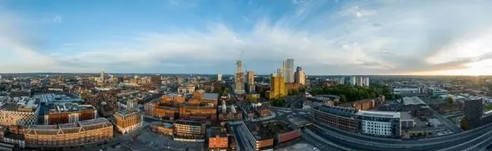 Framed Print : A mesmerizing view of Leeds city skyline illuminated at night Framed Print : A mesmerizing view of Leeds city skyline illuminated at night