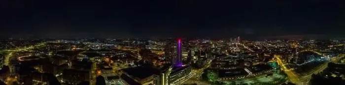 Framed Print : A mesmerizing view of Leeds city skyline illuminated at night Framed Print : A mesmerizing view of Leeds city skyline illuminated at night