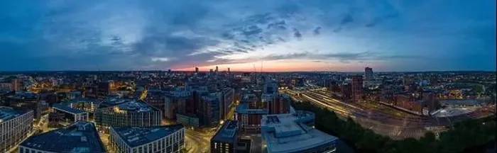 Framed Print : A mesmerizing view of Leeds city skyline illuminated at night Framed Print : A mesmerizing view of Leeds city skyline illuminated at night