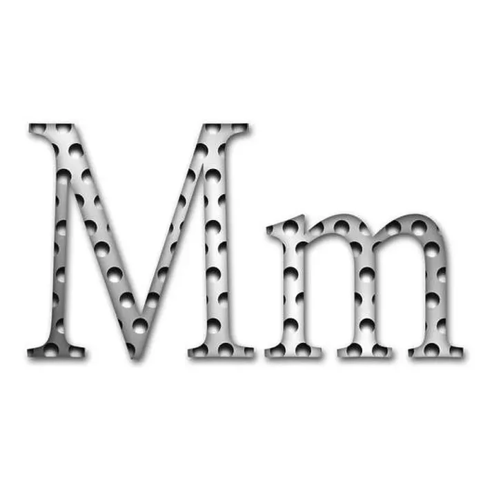 Framed Print : metal letter M Framed Print : metal letter M