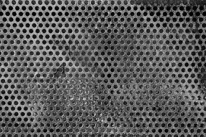 Framed Print : metal old background with holes holes. texture black and white Framed Print : metal old background with holes holes. texture black and white