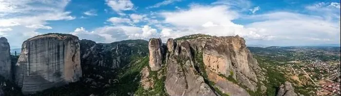 Framed Print : Meteora Greece landscape panorama Framed Print : Meteora Greece landscape panorama