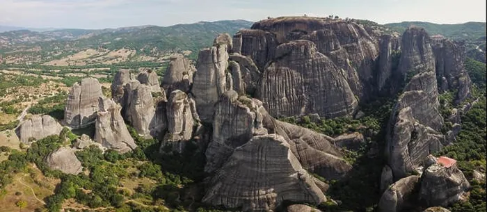 Framed Print : The Meteora is a rock formation in central Greece hosting one of the largest Framed Print : The Meteora is a rock formation in central Greece hosting one of the largest