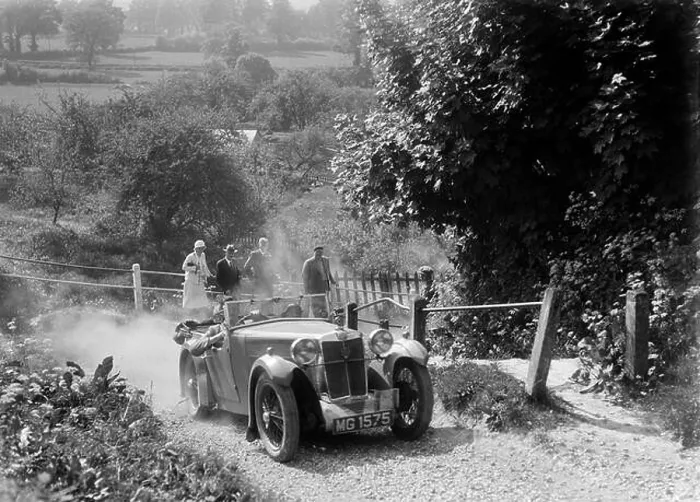 Framed Print : MG Magna taking part in a West Hants Light Car Club Trial, Ibberton Hill, Dorset, 1930s. Artist: Bill Brunell Framed Print : MG Magna taking part in a West Hants Light Car Club Trial, Ibberton Hill, Dorset, 1930s. Artist: Bill Brunell