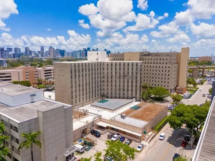 Framed Print : Miami detention center jail, government buidling, courthouses. Aerial drone photo Dade County 2024 Framed Print : Miami detention center jail, government buidling, courthouses. Aerial drone photo Dade County 2024