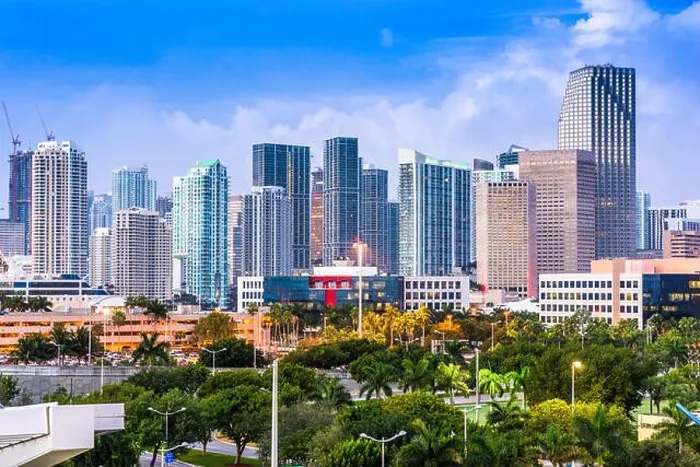 Framed Print : Miami, Florida, USA downtown city skyline Framed Print : Miami, Florida, USA downtown city skyline