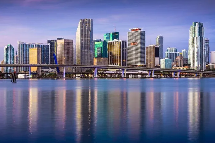 Framed Print : Miami, Florida, USA downtown skyline Framed Print : Miami, Florida, USA downtown skyline