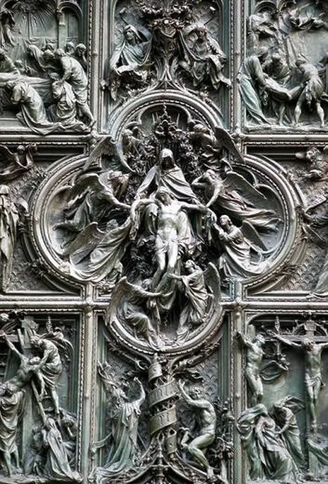 Framed Print : Milan Cathedral main door detail Framed Print : Milan Cathedral main door detail
