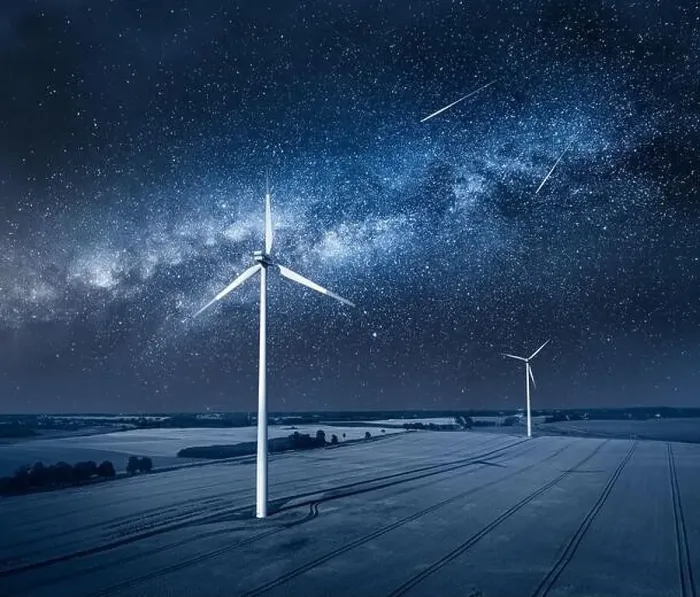 Framed Print : Milky way over field with wind turbines. Alternative energy, Poland, Europe Framed Print : Milky way over field with wind turbines. Alternative energy, Poland, Europe
