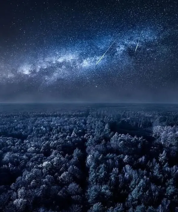 Framed Print : Milky way over forest at night. Wildlife in Poland. Nature in Europe at night Framed Print : Milky way over forest at night. Wildlife in Poland. Nature in Europe at night