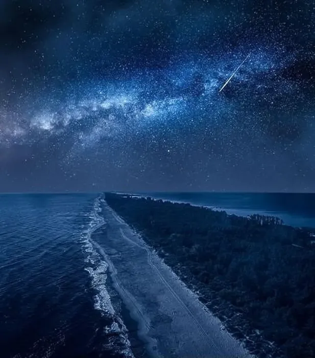 Framed Print : Milky way over peninsula Hel. Night at Baltic Sea in Poland, Europe Framed Print : Milky way over peninsula Hel. Night at Baltic Sea in Poland, Europe