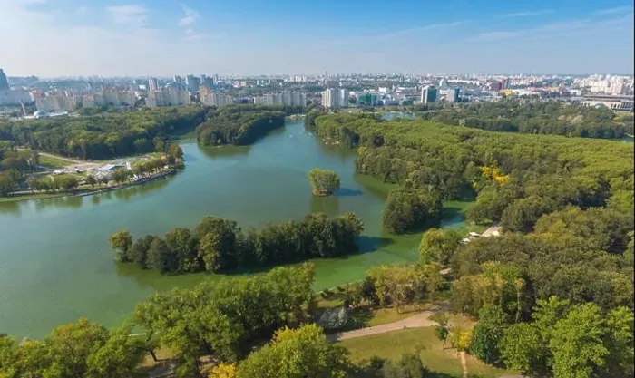 Framed Print : Minsk city center. Bird's-eye. Drone shot Framed Print : Minsk city center. Bird's-eye. Drone shot